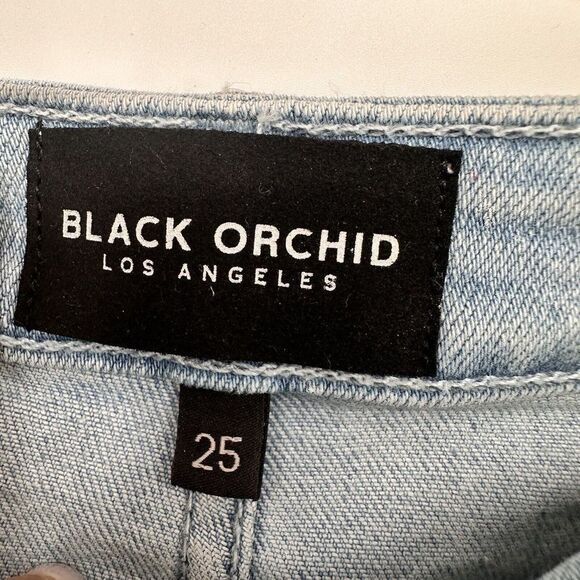 Black Orchid Skinny Jeans Womens 25 Mid Rise Light Blue Denim - Picture 13 of 13